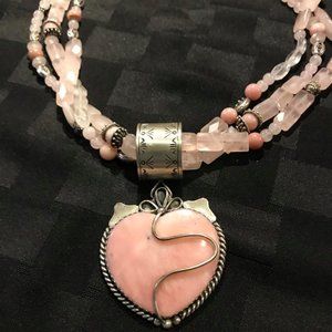 ROCKI GORMAN Pink Peruvian Opal Pendant/ Necklace